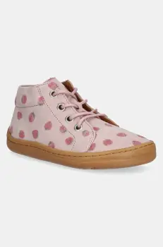 Froddo pantofi din piele intoarsa pentru copii BAREFOOT FIRST STEP LACES culoarea roz, G2130325 imagine