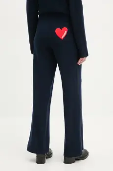 FROM FUTURE pantaloni de trening din casmir culoarea albastru marin, cu imprimeu, WJO01388 imagine