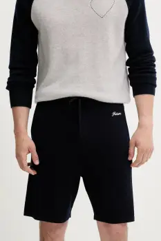 FROM FUTURE pantaloni scurti din lana culoarea bleumarin, MSH02672 imagine