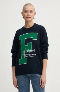 FROM FUTURE pulover de casmir culoarea albastru marin, light, WPR02211 imagine