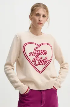 FROM FUTURE pulover de casmir culoarea bej, WPR02209 imagine