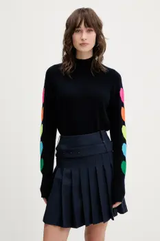 FROM FUTURE pulover de casmir culoarea bleumarin, light, cu turtleneck, WPM01306 imagine