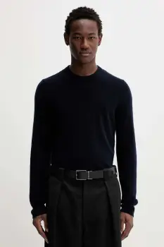 FROM FUTURE pulover de casmir culoarea bleumarin, light, MPR00051 imagine