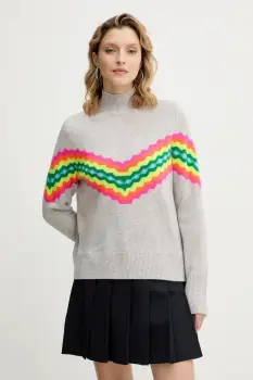 FROM FUTURE pulover de casmir culoarea gri, cu turtleneck, WPM03327 imagine