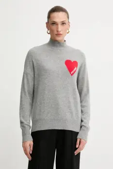 FROM FUTURE pulover de casmir culoarea gri, light, cu turtleneck, WPM00746 imagine