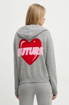 FROM FUTURE pulover de casmir culoarea gri, light, WPH02309 imagine