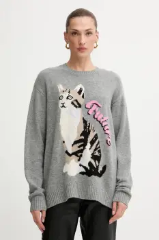 FROM FUTURE pulover de casmir culoarea gri, WPR03293 imagine