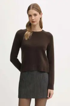 FROM FUTURE pulover de casmir culoarea maro, WPR00005 imagine