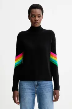 FROM FUTURE pulover de casmir culoarea negru, light, cu turtleneck, WPM00499 imagine