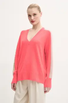 FROM FUTURE pulover de casmir femei, culoarea roz, light, WPV00497 imagine