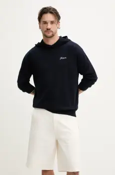 FROM FUTURE pulover de lana barbati, culoarea albastru marin, light, MPH02671 imagine