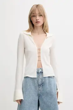 FROM FUTURE pulover de lana culoarea bej, light, WTO02694 imagine