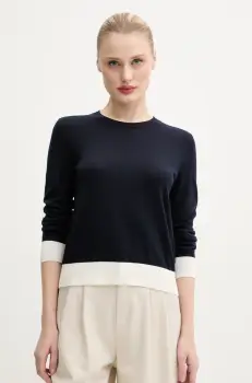 FROM FUTURE pulover de lana femei, culoarea albastru marin, light, WPR00573 imagine