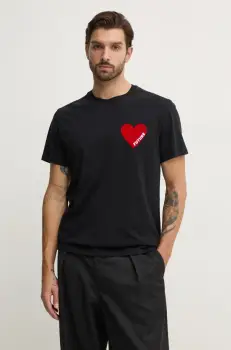 FROM FUTURE tricou din bumbac barbati, culoarea negru, cu imprimeu, MTS00830 imagine