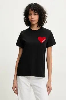 FROM FUTURE tricou din bumbac femei, culoarea negru, WTS00829 imagine