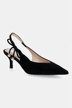Furla pantofi cu toc stiletto din piele intoarsa Poppy imagine
