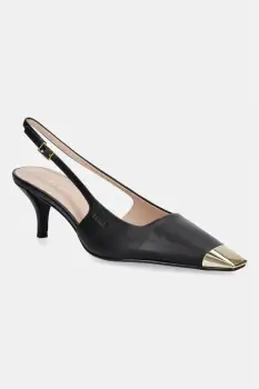 Furla pantofi cu toc stiletto din piele Metal Decollete imagine
