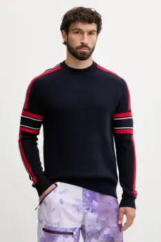 Fusalp pulover de lana Spectavia culoarea bleumarin, I2114 imagine