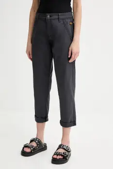 G-Star pantaloni culoarea gri, fason chinos, high waist, D25257-D715 imagine