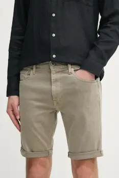 G-Star pantaloni scurti jeans barbati, culoarea gri imagine