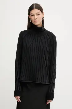 G-Star pulover de bumbac culoarea negru, cu guler, D27172.D630 imagine