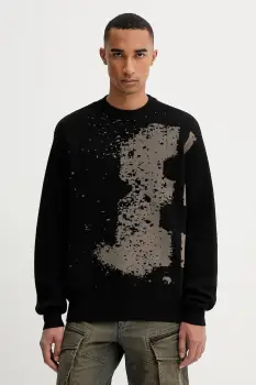G-Star pulover de bumbac culoarea negru, D27772.D488 imagine