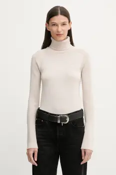 G-Star pulover de lana culoarea bej, light, cu guler, D27713.B692 imagine