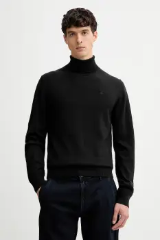 G-Star pulover de lana culoarea negru, cu guler, D27706.B692 imagine