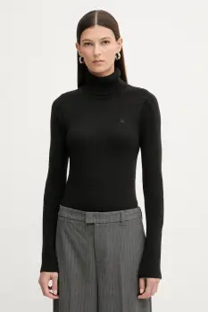 G-Star pulover de lana culoarea negru, light, cu guler, D27713.B692 imagine