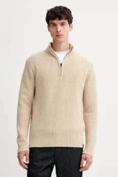 G-Star pulover din amestec de lana culoarea bej, calduros, cu turtleneck, D23938.E212 imagine