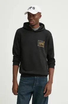 G-Star Raw bluza barbati, culoarea negru, cu gluga, cu imprimeu, D25442-D797 imagine