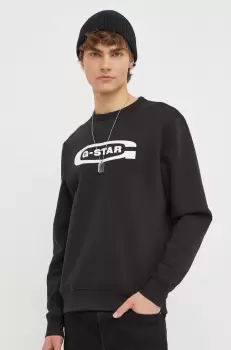 G-Star Raw bluza barbati, culoarea negru, cu imprimeu imagine