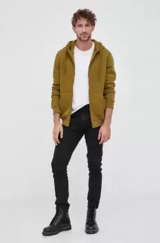 G-Star Raw Bluza barbati, culoarea verde, material neted imagine