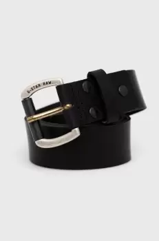 G-Star Raw Curea de piele barbati, culoarea negru imagine