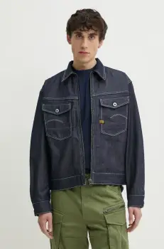 G-Star Raw geaca din denim culoarea bleumarin, de tranzitie, oversize, D26128-D956 imagine