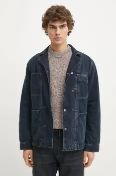 G-Star Raw geaca jeans barbati, culoarea albastru marin, de tranzitie, D25263-D489 imagine