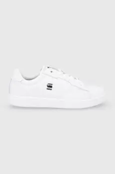 G-Star Raw Ghete de piele culoarea alb, cu toc plat imagine