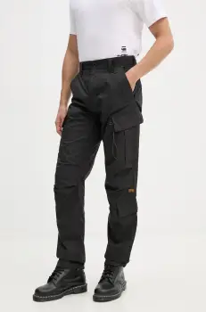 G-Star Raw pantaloni barbati, culoarea negru, cu fason cargo, D23677-D308 imagine