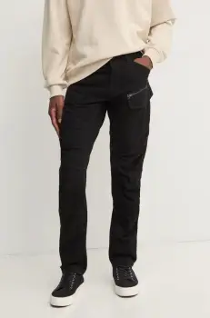 G-Star Raw pantaloni barbati, culoarea negru, drept, D25665-D846 imagine