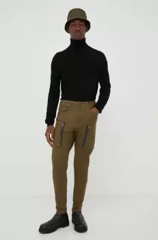 G-Star Raw pantaloni barbati, culoarea verde, drept imagine