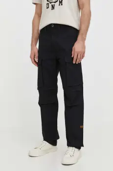 G-Star Raw pantaloni de bumbac culoarea negru, drept imagine