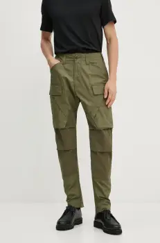 G-Star Raw pantaloni de bumbac culoarea verde, mulata, D25185-C973 imagine