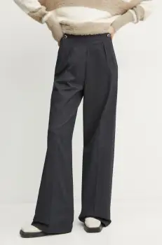 G-Star Raw pantaloni femei, culoarea albastru marin, lat, high waist, D25315-D722 imagine