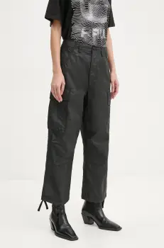 G-Star Raw pantaloni femei, culoarea negru, fason cargo, high waist, D25251-C973 imagine