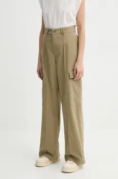 G-Star Raw pantaloni femei, culoarea verde, lat, high waist, D26036-D909 imagine