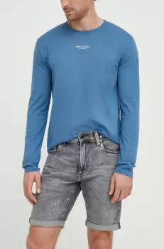 G-Star Raw pantaloni scurti jeans barbati, culoarea gri imagine