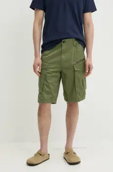 G-Star Raw pantaloni scurti Rovic barbati, culoarea verde imagine