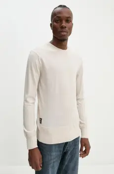 G-Star Raw pulover de lana barbati, culoarea bej, light, D25174-D847 imagine