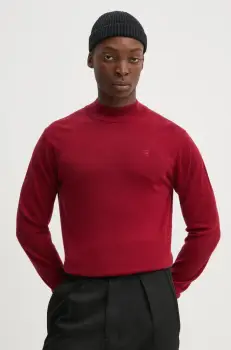 G-Star Raw pulover de lana barbati, culoarea rosu, light, cu guler, D25175-D847 imagine