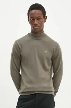 G-Star Raw pulover de lana barbati, culoarea verde, light, cu guler, D25175-D847 imagine